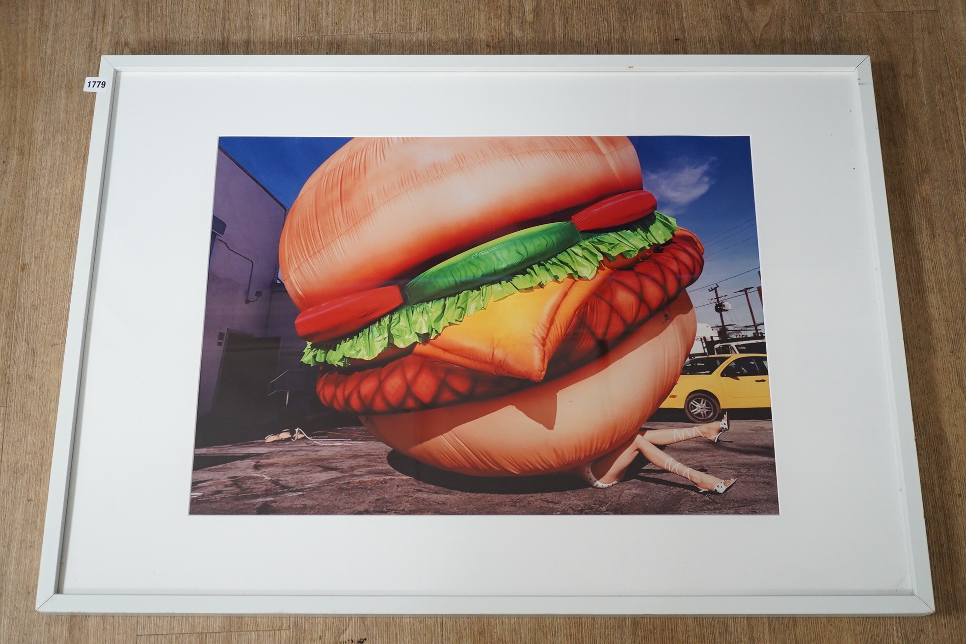 David Lachapelle (American, b.1961), contemporary chromogenic print, 'Death by hamburger', 50 x 68cm. Condition - good